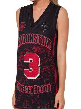 Blackmilk Targaryen Fire and Blood / Game of Thrones Basketball Jersey Unisex M